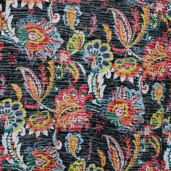 New Direction Y2K Burnout Top Women's Size M 3/4 Sleeve Floral Trendy Casual - Picture 4 of 7